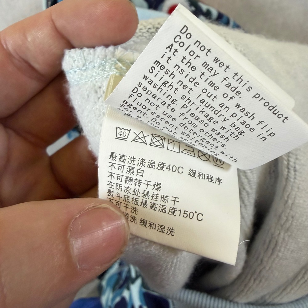 A Bathing Ape BAPE Blue Camo Shark Full Zip Hoodie Made in Japan 0012P - Picture 6 of 11